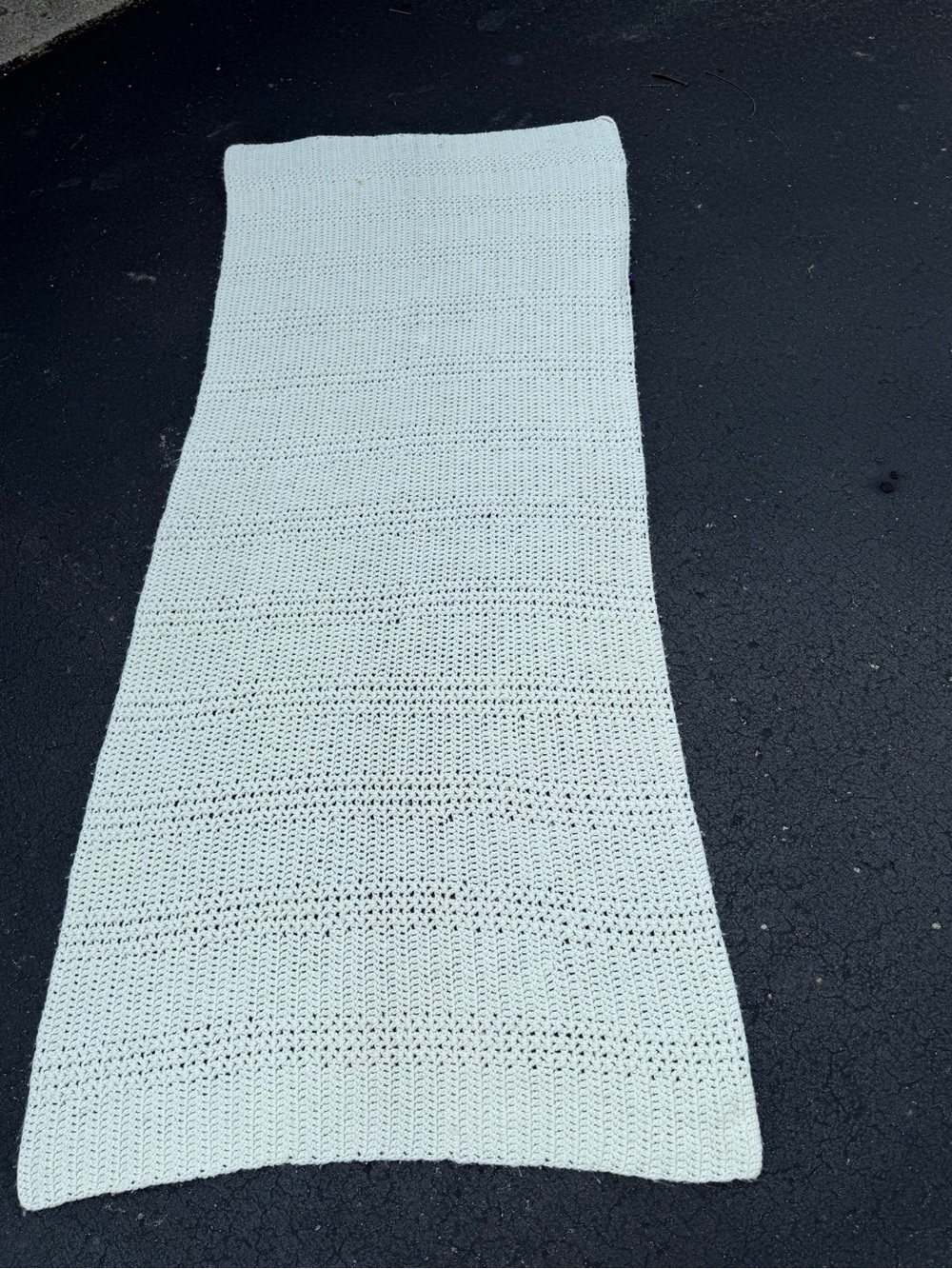 Handmade Light Mint Crochet Throw Blanket - Home Accents